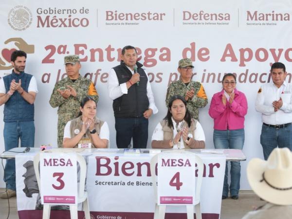 Federación y estado garantizan apoyo total a familias afectadas por lluvias atípicas