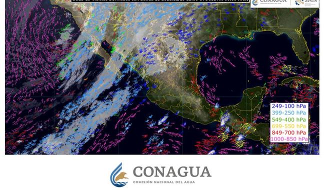 Se pronostican lluvias y vientos fuertes, con posible caída de nieve o aguanieve, para regiones del noroeste de México
