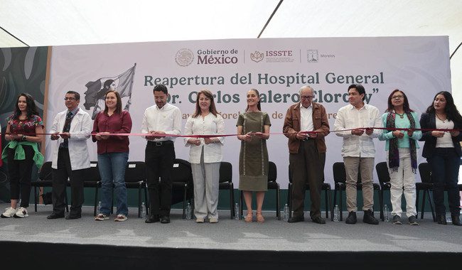 Presidenta Claudia Sheinbaum encabeza reinauguración del Hospital General “Dr. Carlos Calero Elorduy” del ISSSTE en Cuernavaca, Morelos