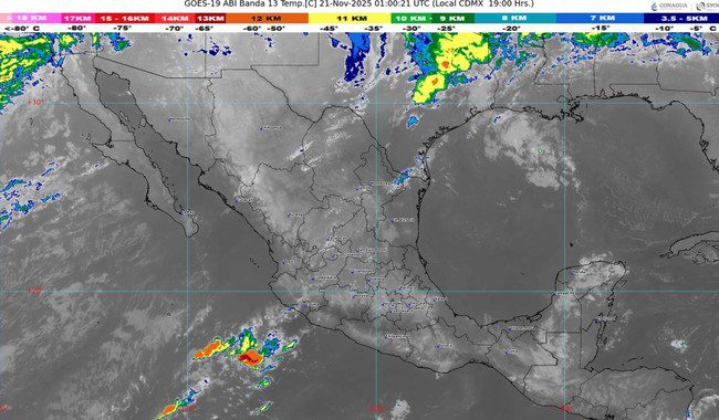 Se pronostican lluvias puntuales fuertes y rachas fuertes de viento en estados del noroeste y norte del país