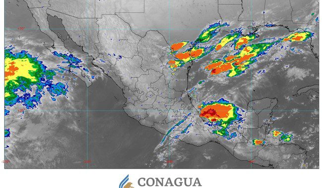 Se esperan lluvias de fuertes a intensas en regiones de 10 estados de México