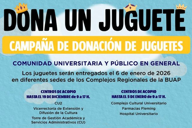 Convoca la BUAP a sumarse a la campaña “Dona un juguete”