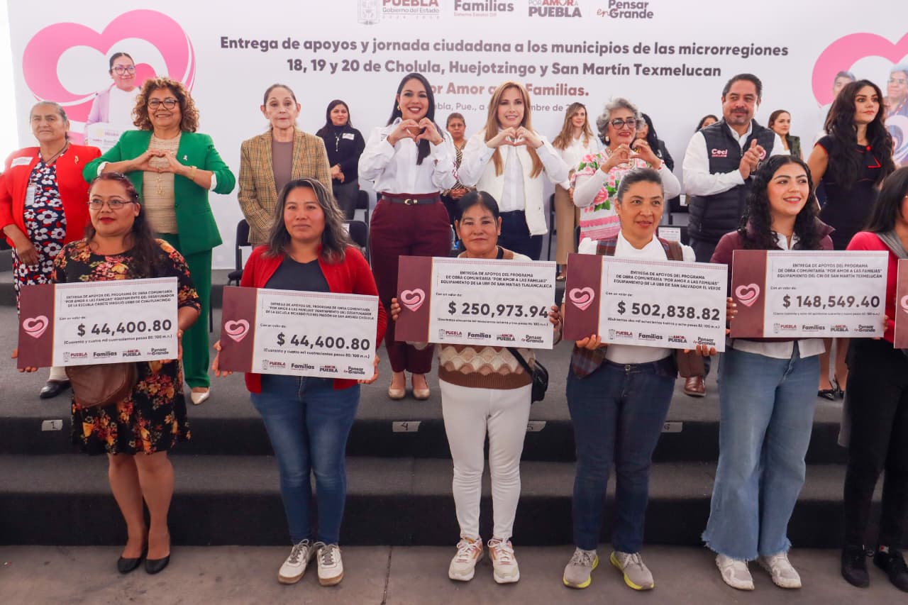 Ceci Arellano y Tonantzin Fernández Fortalecen Atención a Familias de la Región en San Pedro Cholula