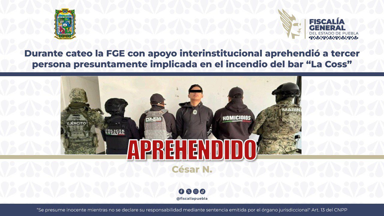 Aprehenden a tercer persona presuntamente implicada en el incendio del bar “La Coss”