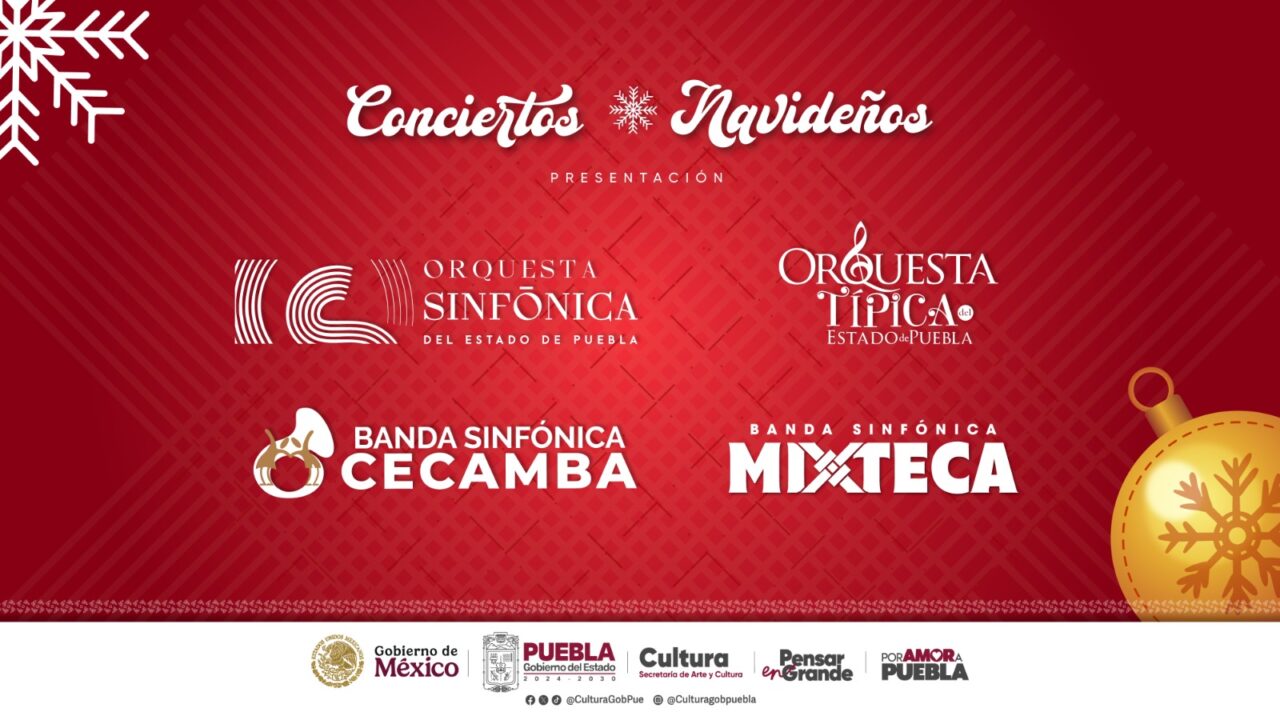 Gobierno de Puebla invita a la temporada de conciertos navideños