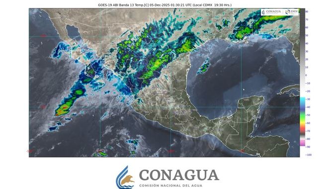 Se pronostican lluvias fuertes para regiones de Baja California Sur, Sinaloa, Durango, Sonora, Chihuahua y Coahuila