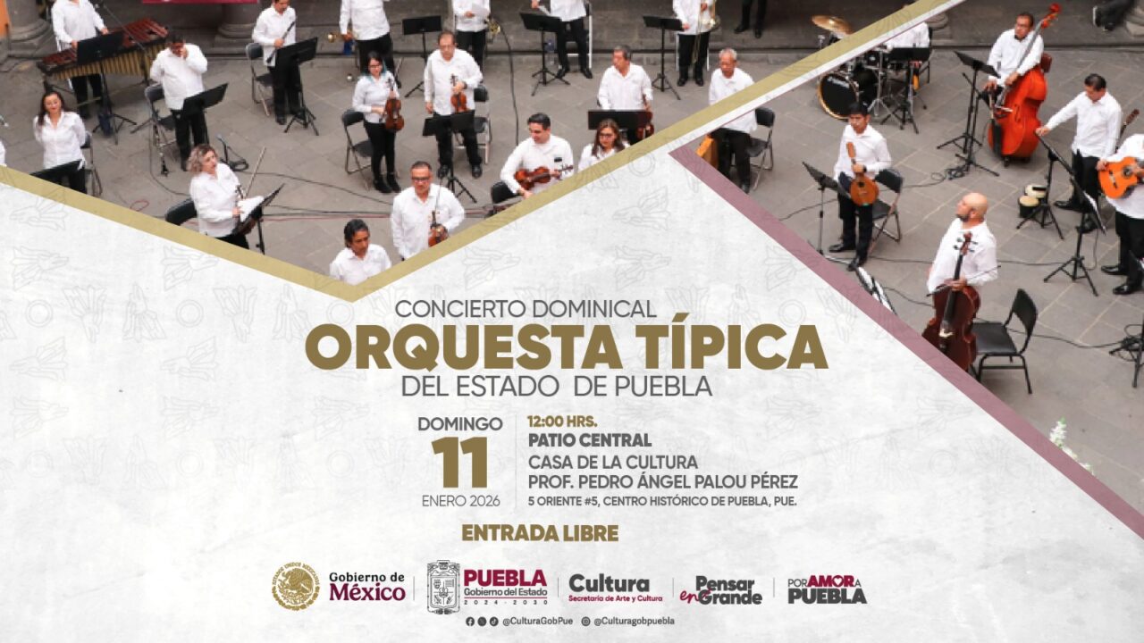 Puebla impulsa agenda cultural del 9 al 11 de enero