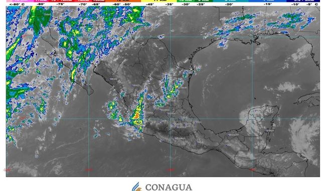 Se prevén chubascos en Baja California, Baja California Sur, Guerrero y Oaxaca