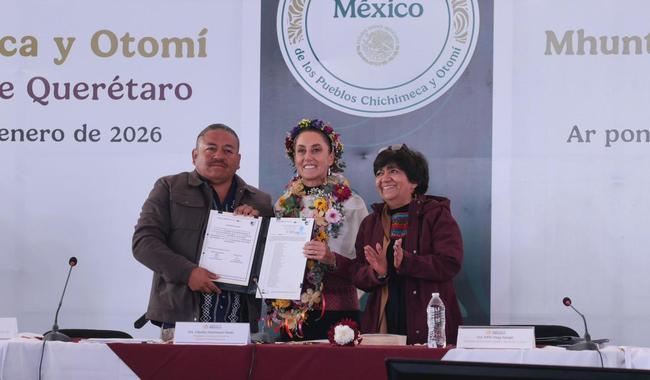 Presidenta Claudia Sheinbaum entrega reconocimiento a Ejido “Nuevo Cruz del Palmar” en San Miguel de Allende, Guanajuato