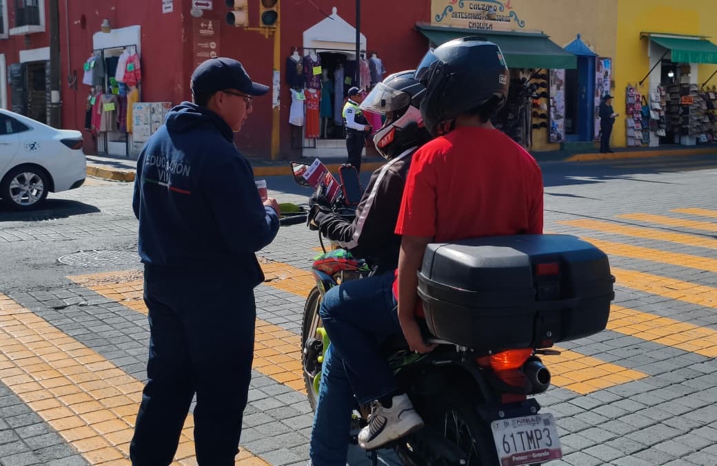 Gobierno de San Pedro Cholula y la Secretaría de Seguridad Ciudadana municipal refuerzan la prevención vial