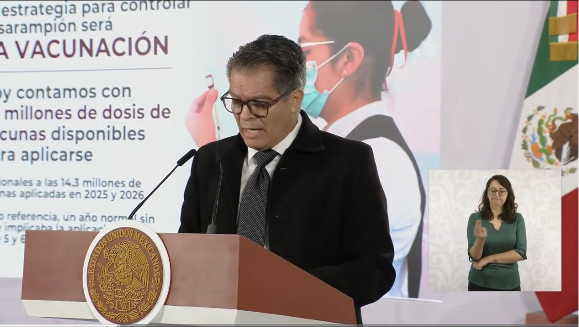 México cuenta con 28 millones de vacunas contra el sarampión y refuerza estrategia nacional