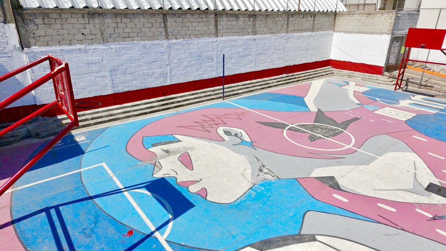 Realiza Gobierno de Pepe Chedraui Jornada de Pintura en Cancha La Rosa