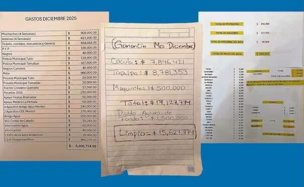 Documentos asegurados en Tapalpa exhiben control financiero del CJNG