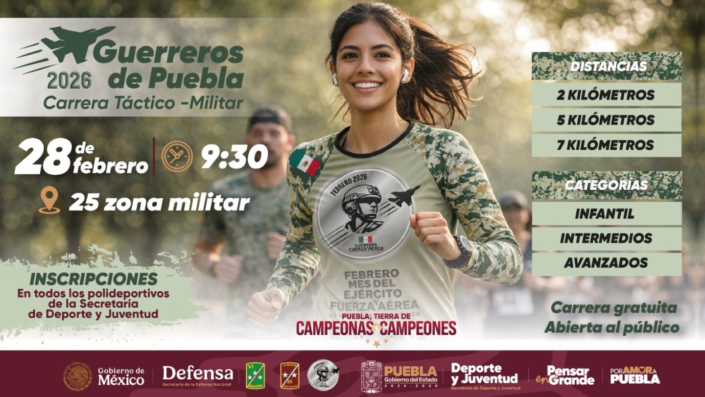 Puebla se prepara para la carrera Táctico Militar «Guerreros de Puebla»