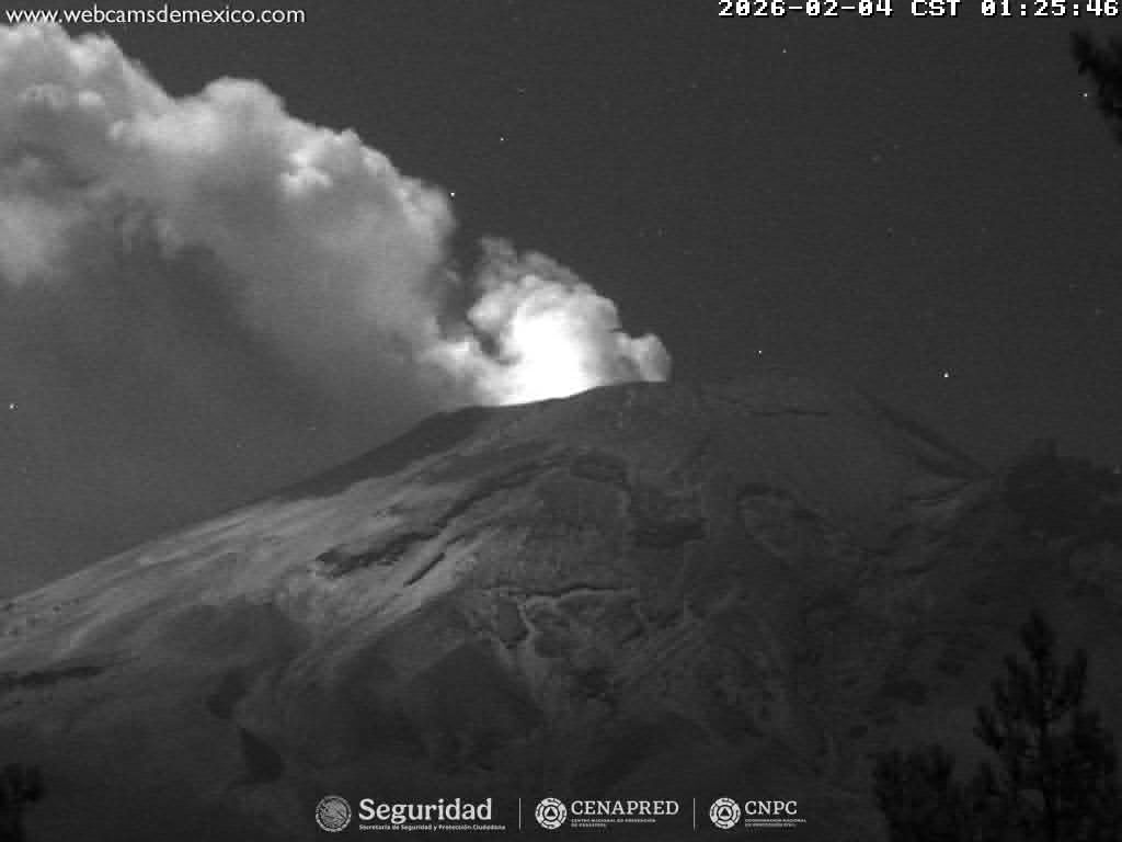 Popocatépetl se mantiene en Amarillo Fase 2; CENAPRED reitera llamado a no acercarse al volcán