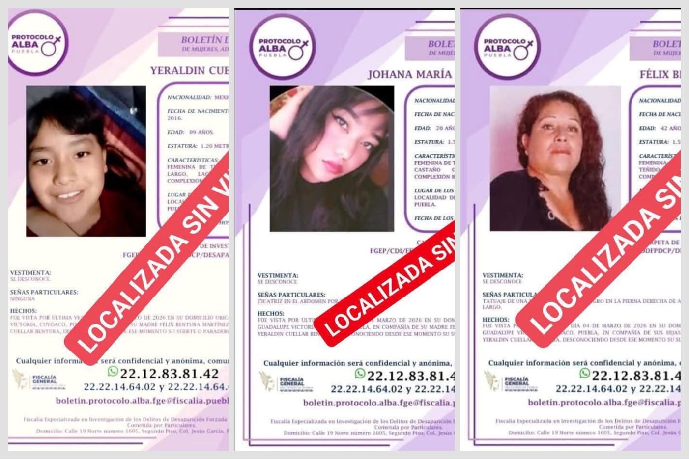 Investigan como feminicidio el asesinato de mujer y sus hijas desaparecidas en Puebla