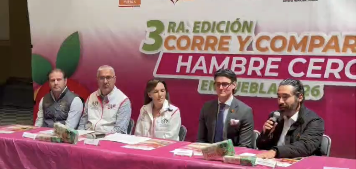Anuncian “Corre y Comparte 2026”, carrera con causa contra el hambre en Puebla