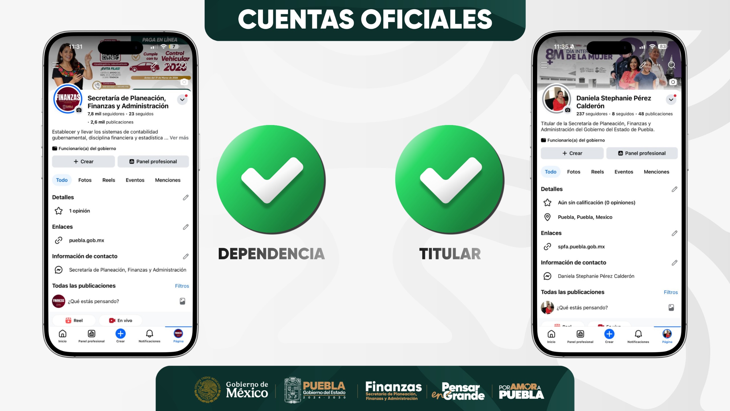 Secretaría de Planeación, Finanzas y Administración de Puebla alerta sobre falsificación de cuentas oficiales