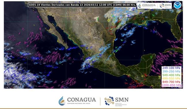 Se pronostican vientos fuertes en estados del norte y noreste de México, durante este día