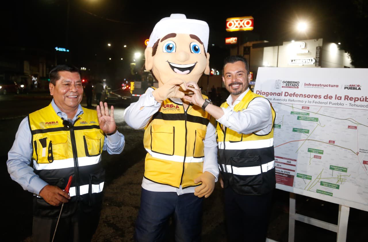 Gobierno Estatal trabaja 24/7 en territorio; trenes de pavimentación avanzan en la Diagonal