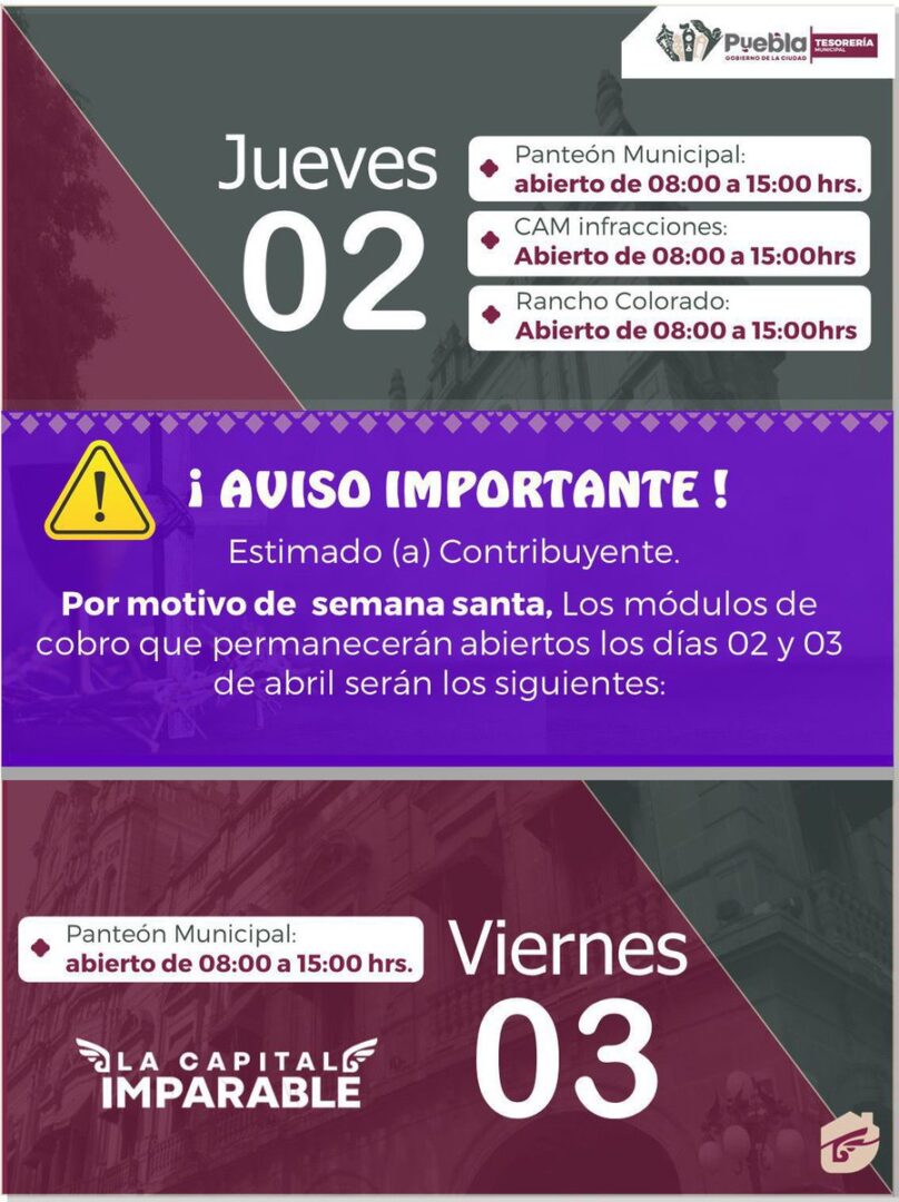 Anuncia Gobierno de Pepe Chedraui horarios en cajas de Tesorería por Semana Santa