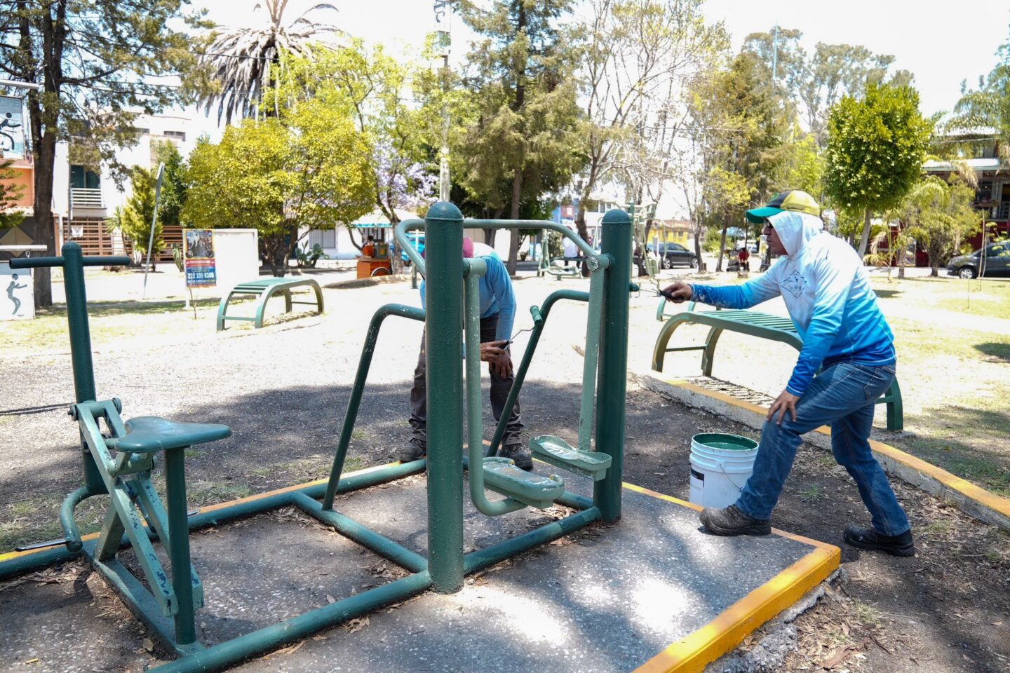 Fortalece Gobierno de Pepe Chedraui mantenimiento de mobiliario urbano en parques para el bienestar de las familias