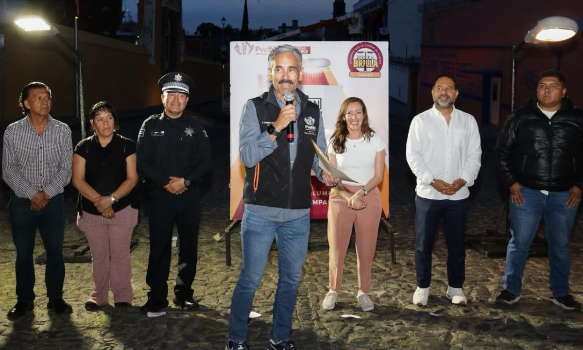 Llega Puebla Brilla al Barrio del Alto; moderniza Gobierno de Pepe Chedraui 141 luminarias con LED