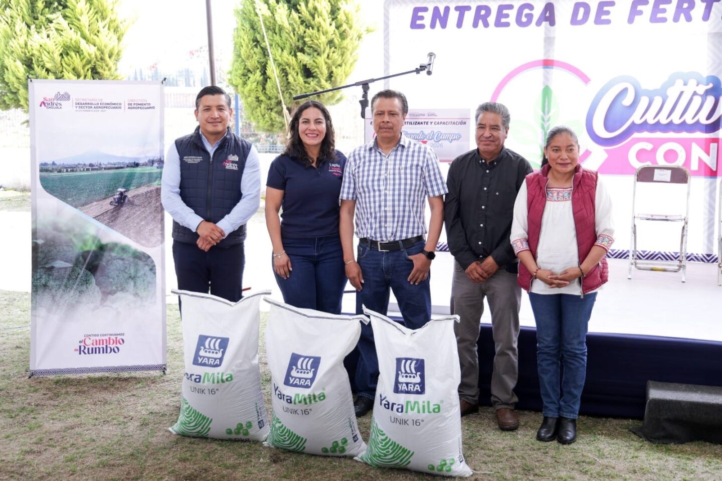 Inicia distribución de fertilizantes a familias agricultoras en San Andrés Cholula