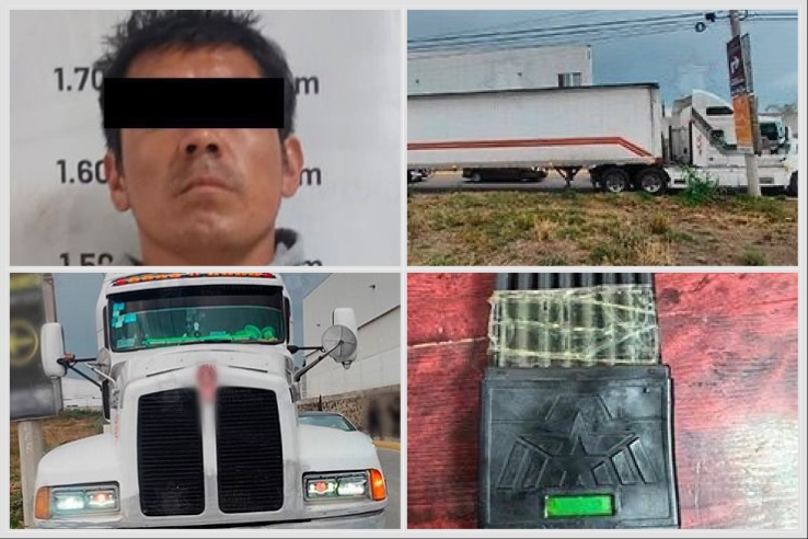 SSCyPC asegura tractocamión con inhibidor de señal