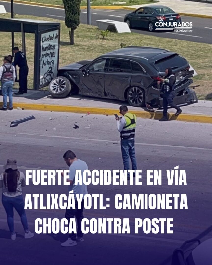Choque múltiple en Atlixcáyotl deja lesionados y colapsa la vialidad en Puebla
