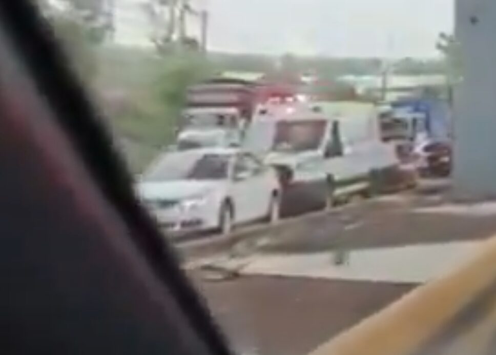Choque múltiple en México–Puebla complica circulación en La María; motociclista resulta lesionado
