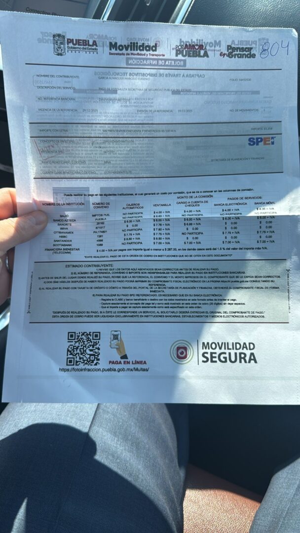 Alertan en Puebla por falsas fotoinfracciones; incluso llegan cobros impresos a domiciliosnota encargo erika
