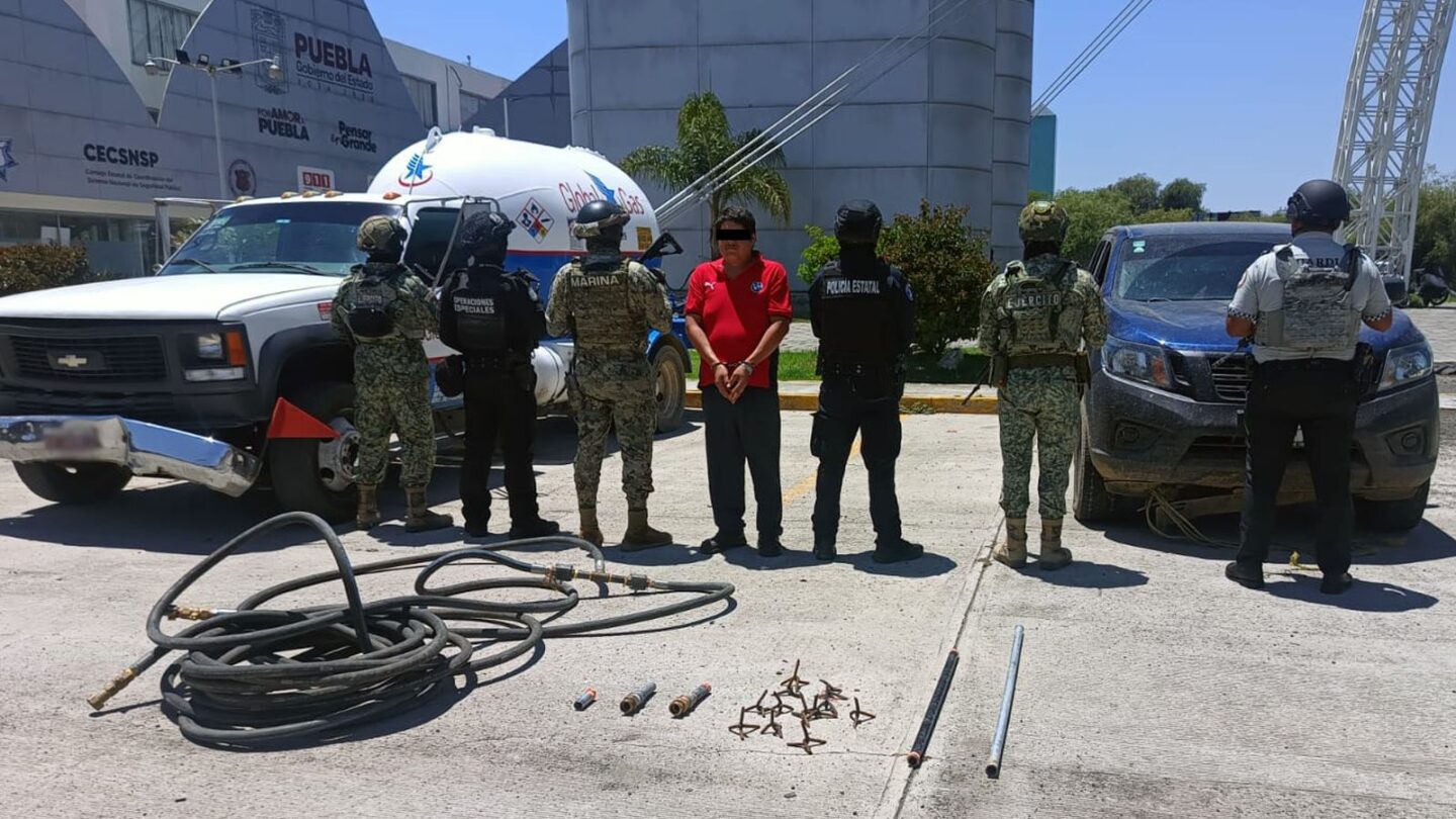 Detienen fuerzas de seguridad a hombre con gas de procedencia ilícita 