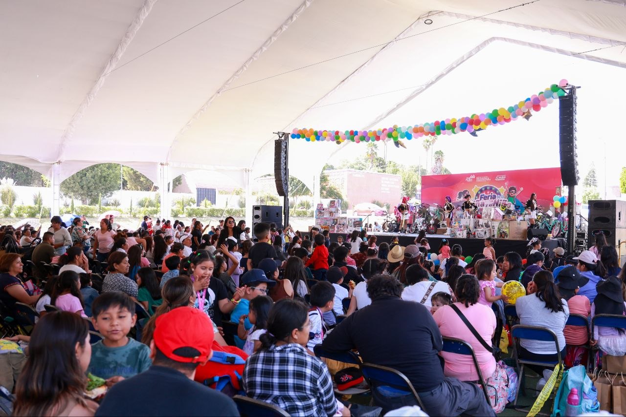 Más de 6 mil niñas y niños celebran su día en la Gran Feria de San Andrés Cholula
