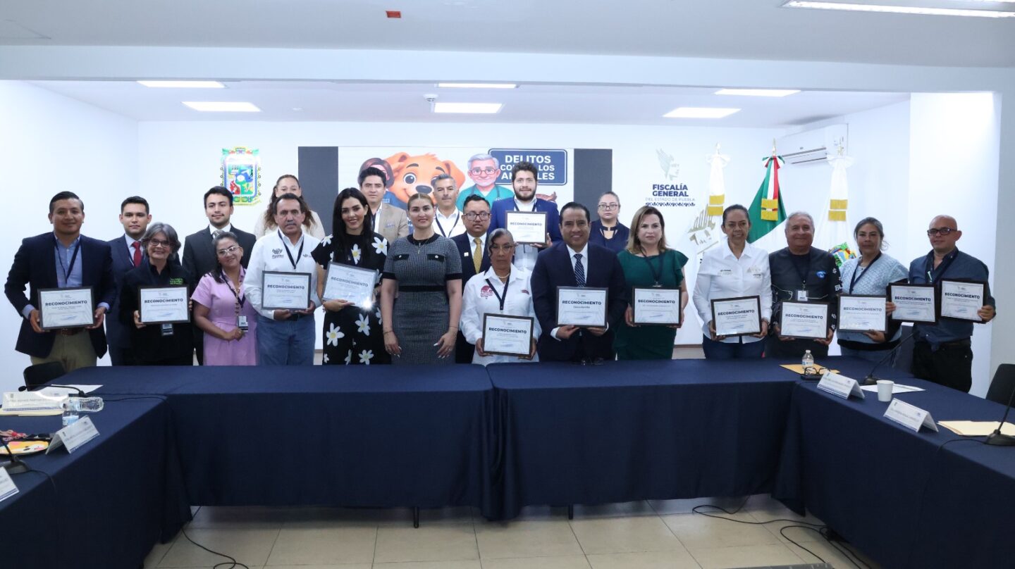 Reconoce FGE labor interinstitucional en favor de los seres sintientes 