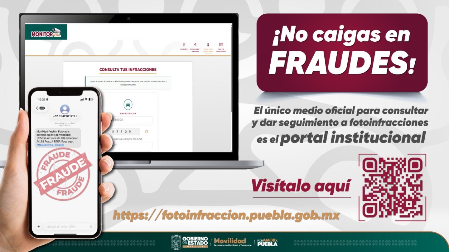 Gobierno estatal alerta sobre mensajes fraudulentos de multas por exceso de velocidad