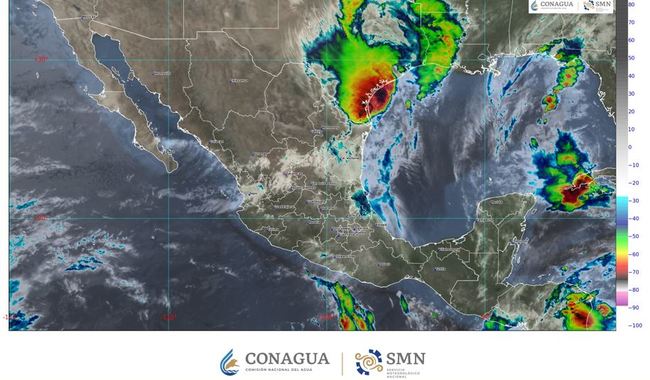 Se pronostican lluvias intensas para regiones de Puebla, Veracruz, Oaxaca y Chiapas