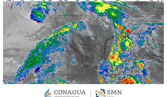 Se pronostican lluvias intensas para regiones de Tabasco, Chiapas, Campeche y Yucatán