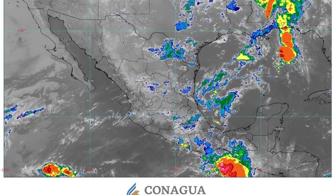 Se prevén lluvias de fuertes a muy fuertes en regiones de 12 estados de México
