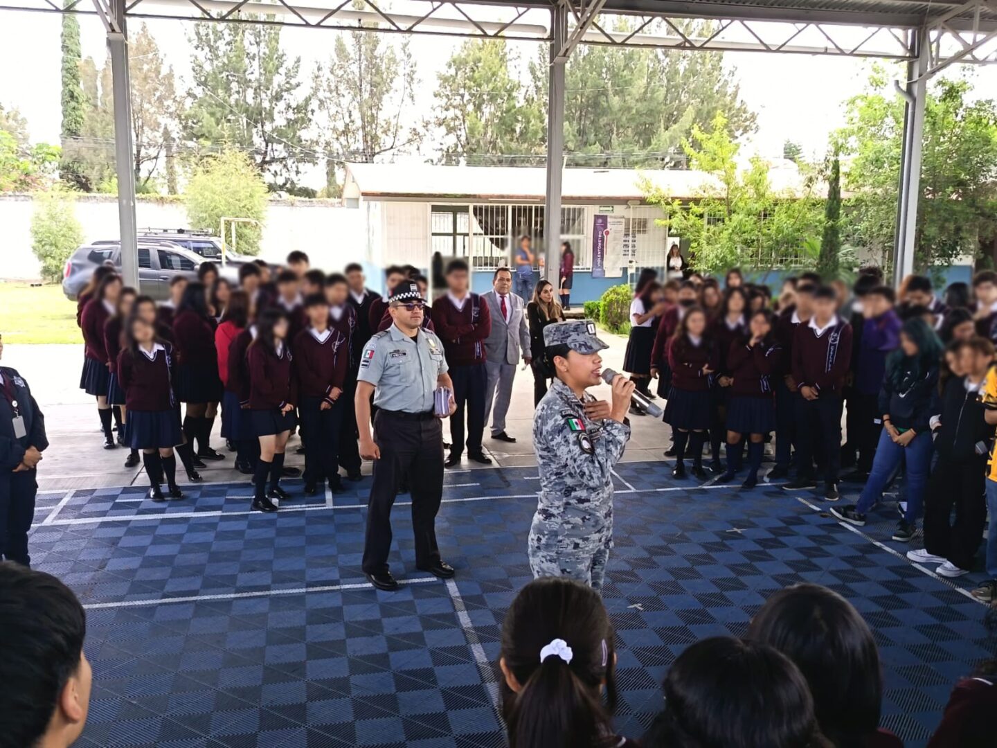 Acerca Guardia Nacional acciones preventivas a estudiantes del Bachillerato Citlaltépetl