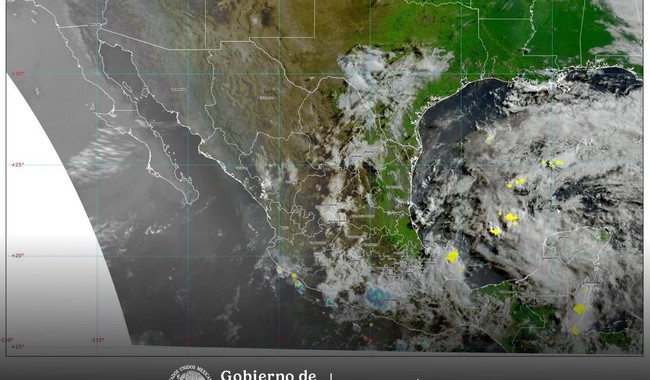 A partir de hoy, se prevé un temporal de lluvias para el sur y sureste de México y la península de Yucatán