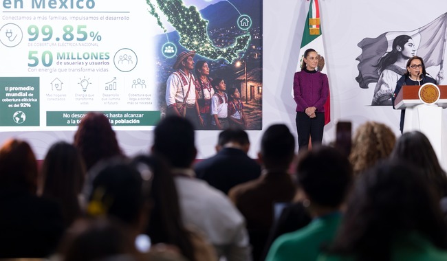 Este sexenio vamos a electrificar todo el país con el Programa de Justicia Energética: Presidenta; serán más de 45 mil obras