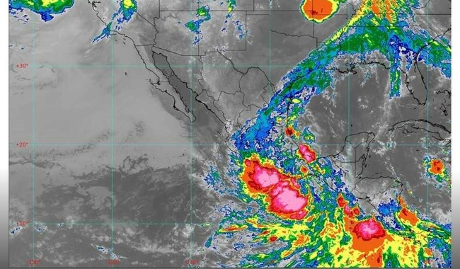 La tormenta tropical Boris se localiza a 80 km al suroeste de Punta Maldonado, Guerrero