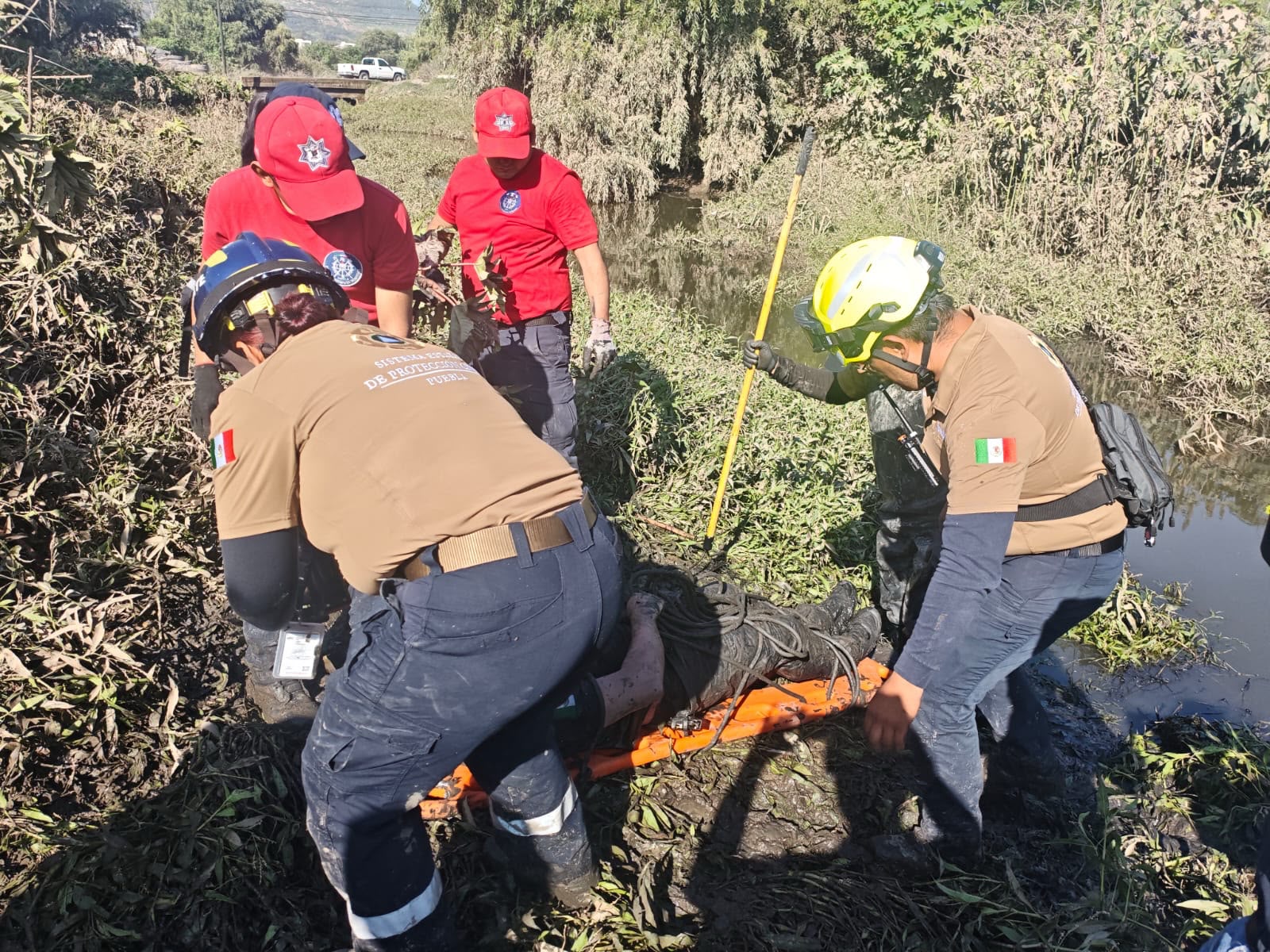 Protección Civil y cuerpos de seguridad localizan a oficial de Ocoyucan 