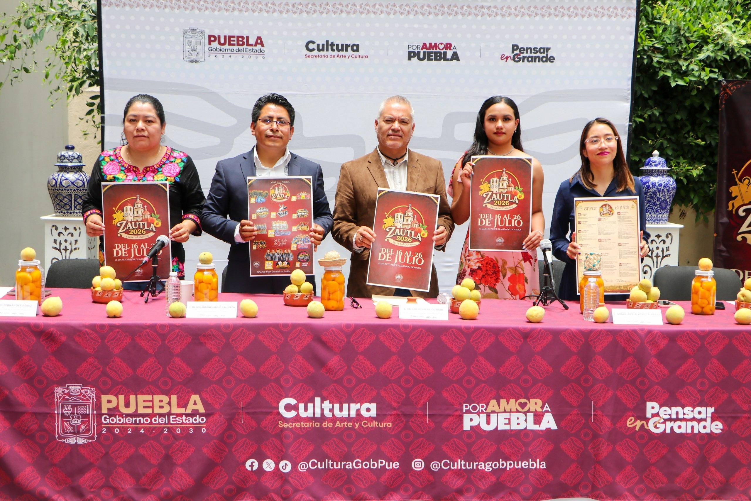 Secretaría de Arte y Cultura presenta la Feria del Durazno Zautla 2026