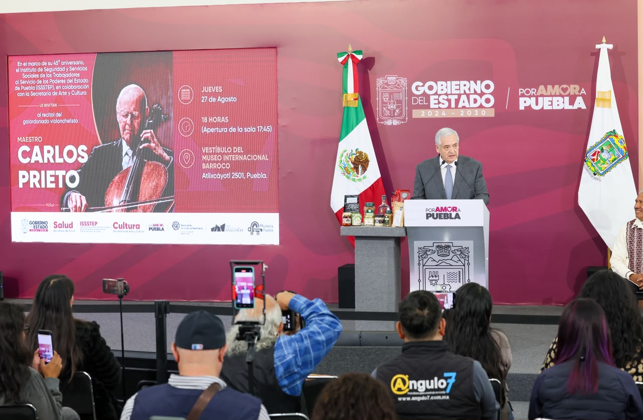 ISSSTEP celebra 45 años con concierto del violonchelista Carlos Prieto