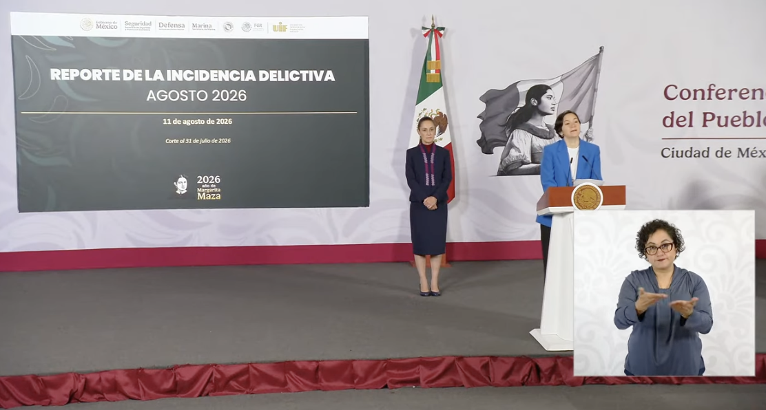 Julio de 2026 registra el promedio más bajo de homicidios dolosos desde 2015