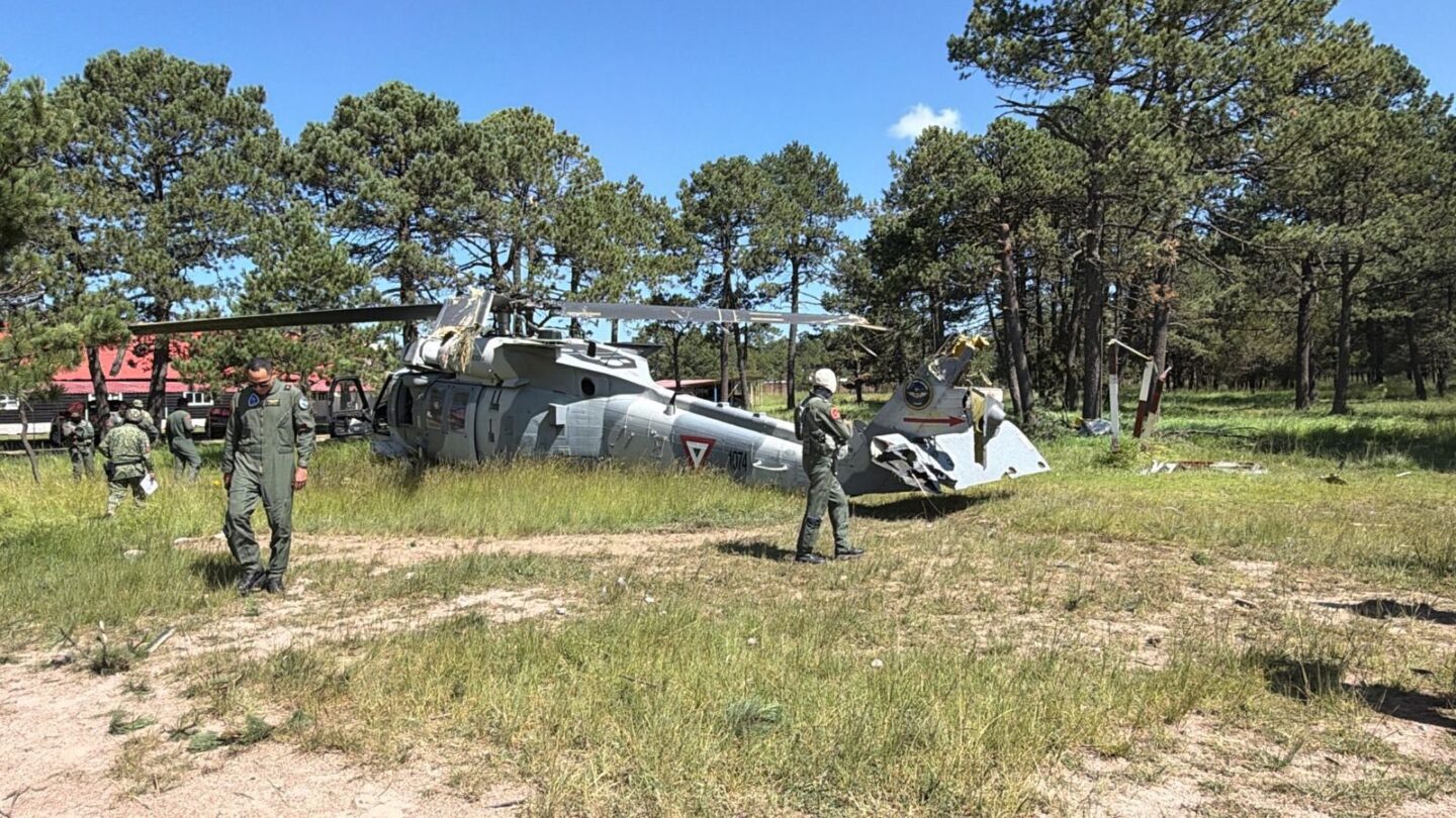 Black Hawk de la Fuerza Aérea Mexicana sufre percance durante despegue en Durango; no hay heridos graves