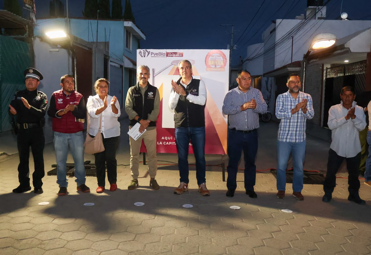 Con Puebla Brilla, Pepe Chedraui moderniza al 100 por ciento alumbrado en Jardines de San José