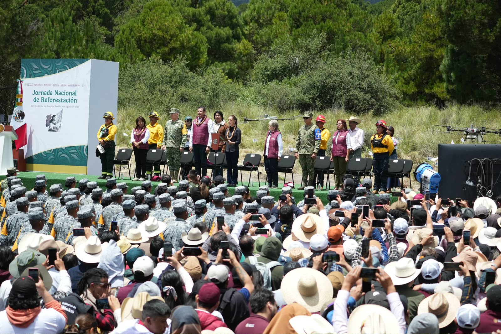 Suma Pepe Chedraui esfuerzos con Claudia Sheinbaum y Alejandro Armenta en la Jornada Nacional de Reforestación